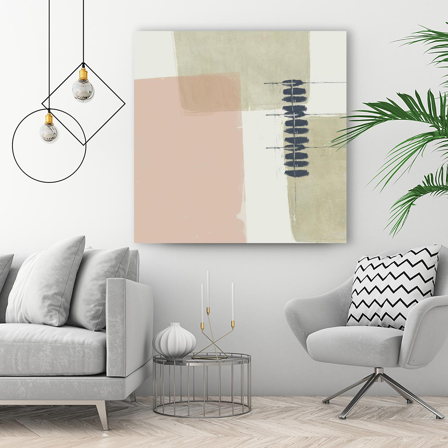 Monotype Abstraction II by Jennifer Goldberger on GIANT ART - pink abstract