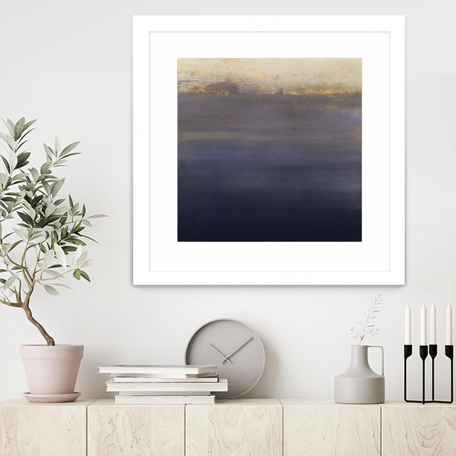 Indigo Sundown I by Victoria Borges on GIANT ART - pink abstract