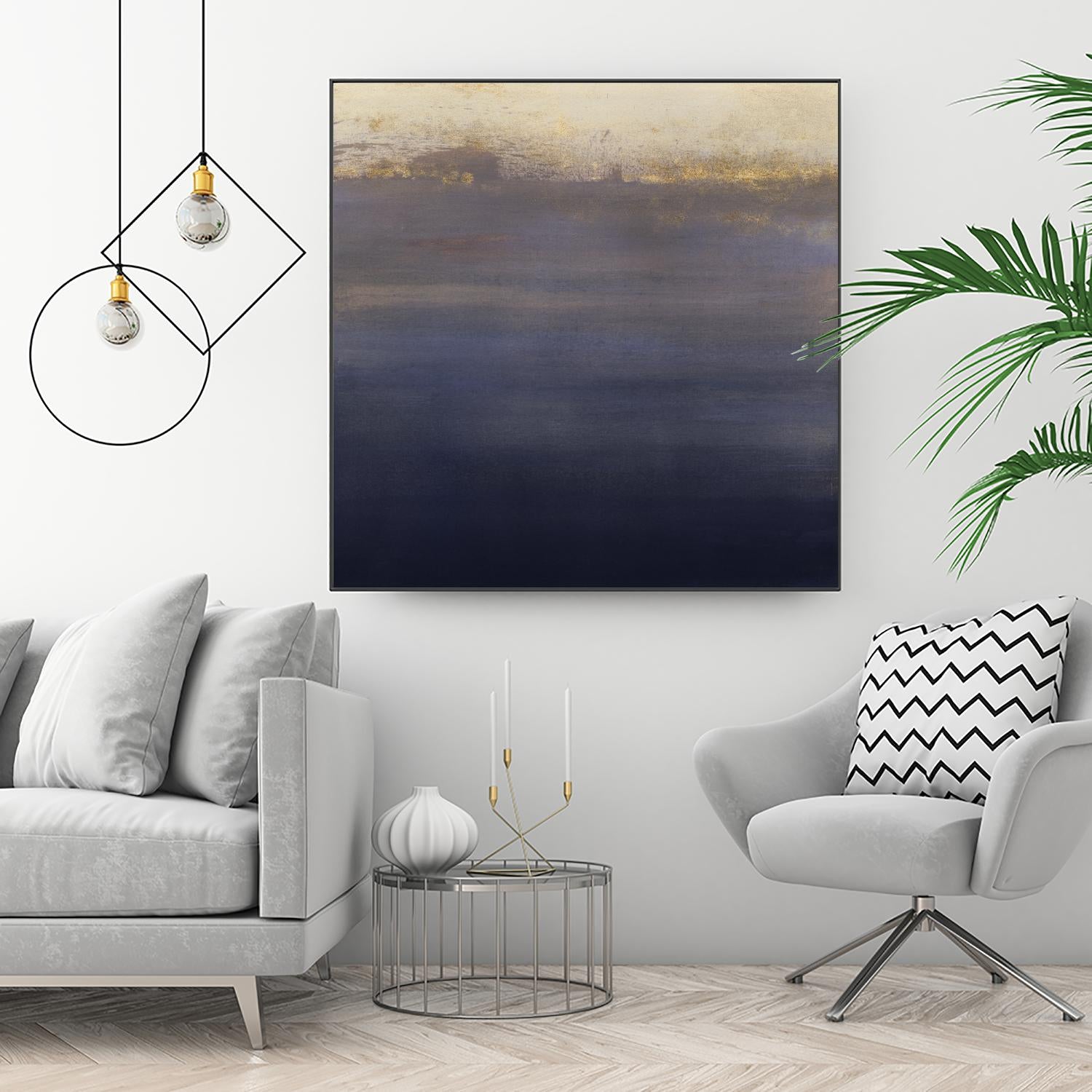 Indigo Sundown I by Victoria Borges on GIANT ART - pink abstract