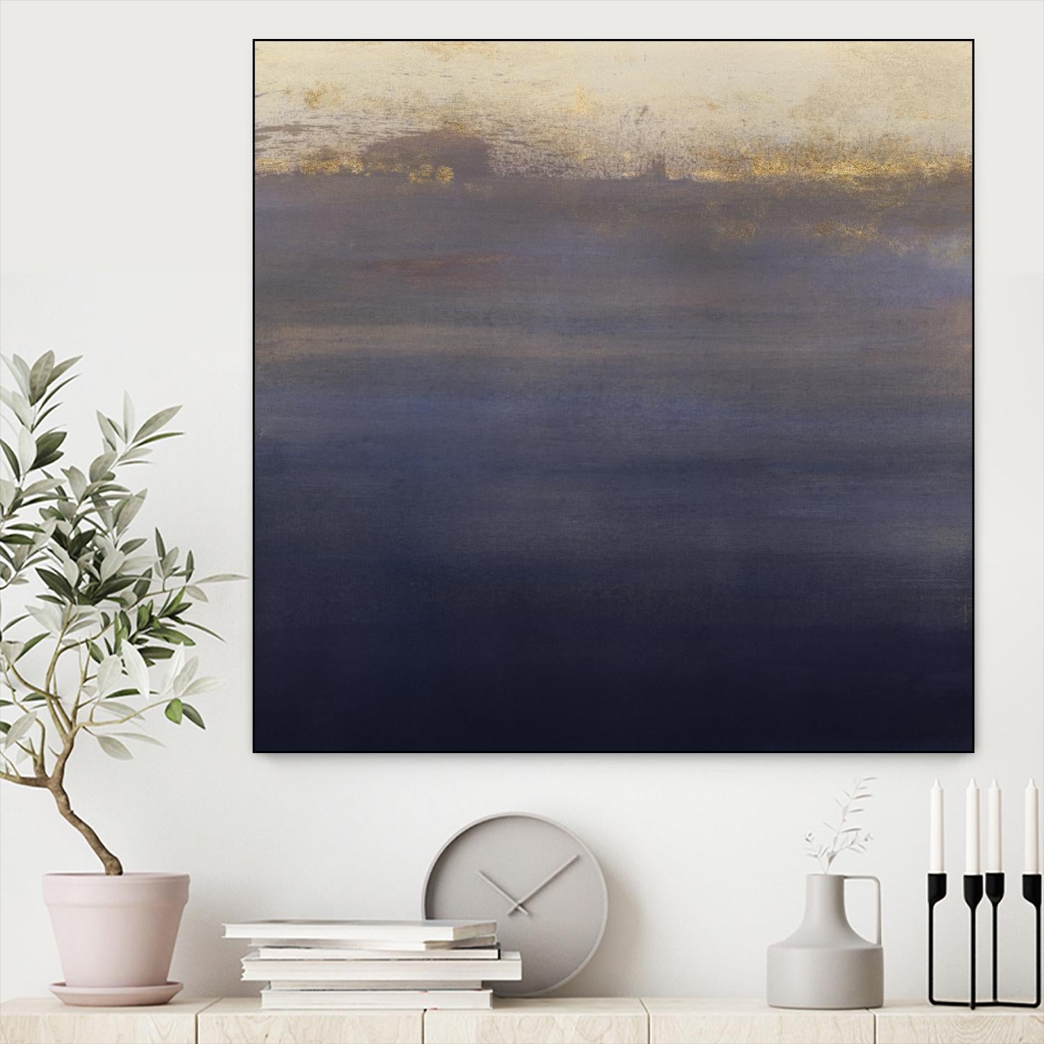 Indigo Sundown I by Victoria Borges on GIANT ART - pink abstract