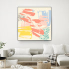 Retro Op II by Jennifer Goldberger on GIANT ART - pink abstract