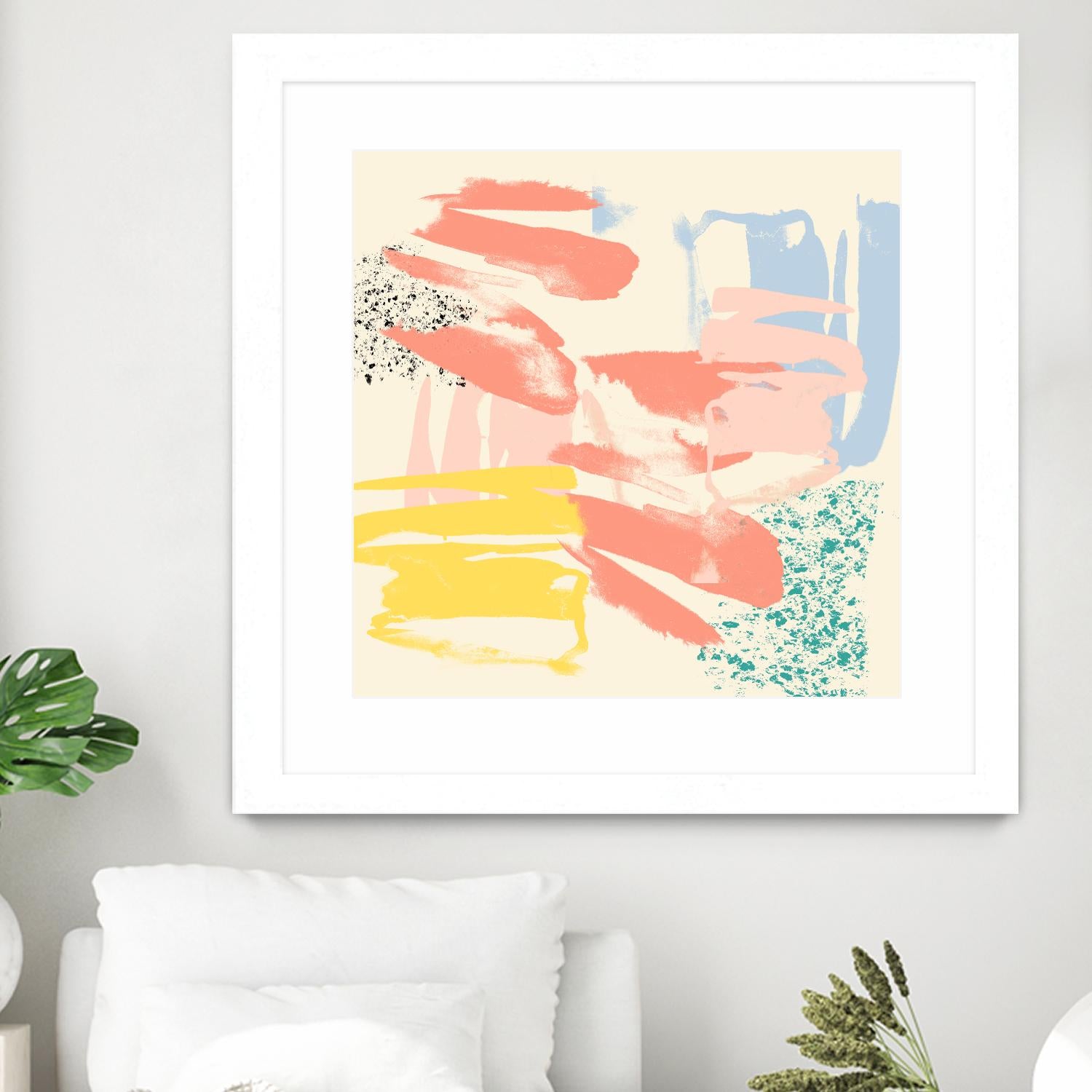 Retro Op II by Jennifer Goldberger on GIANT ART - pink abstract