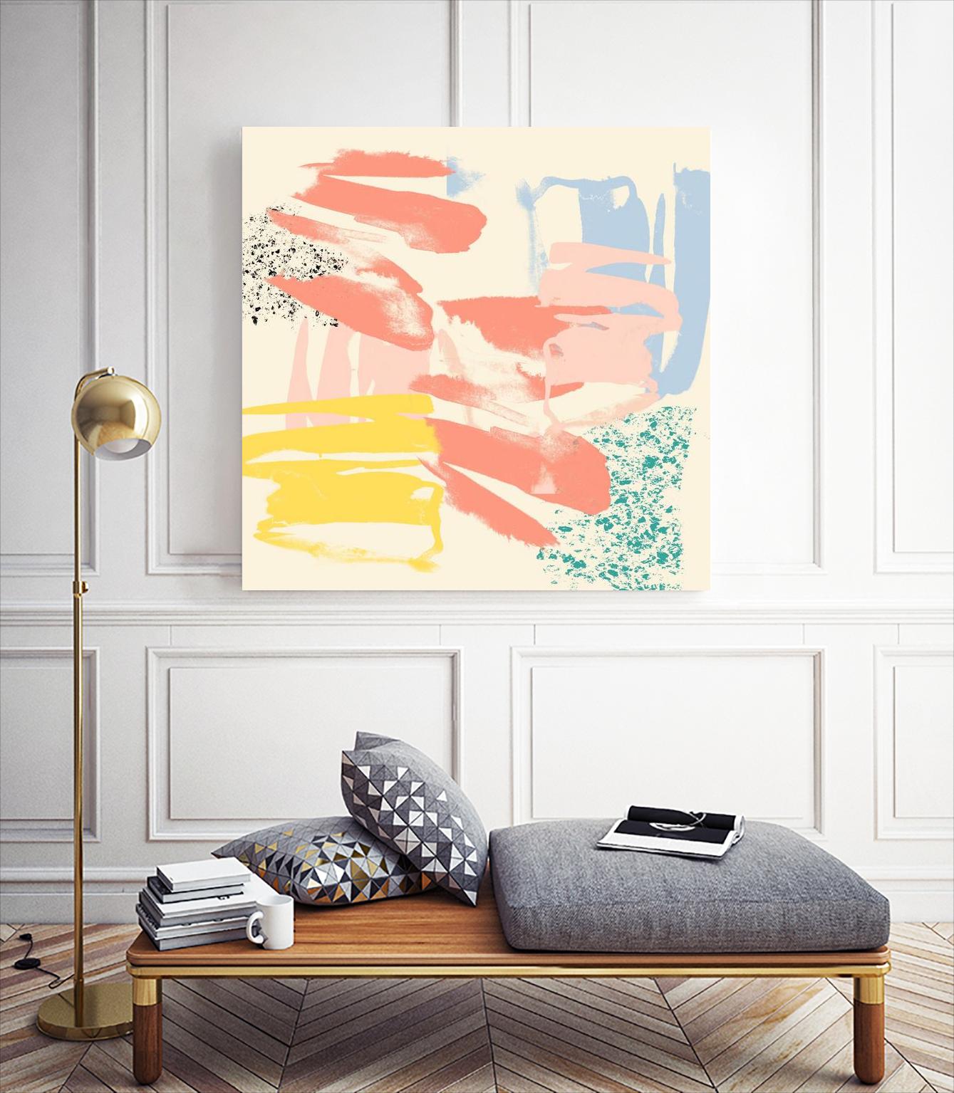 Retro Op II by Jennifer Goldberger on GIANT ART - pink abstract