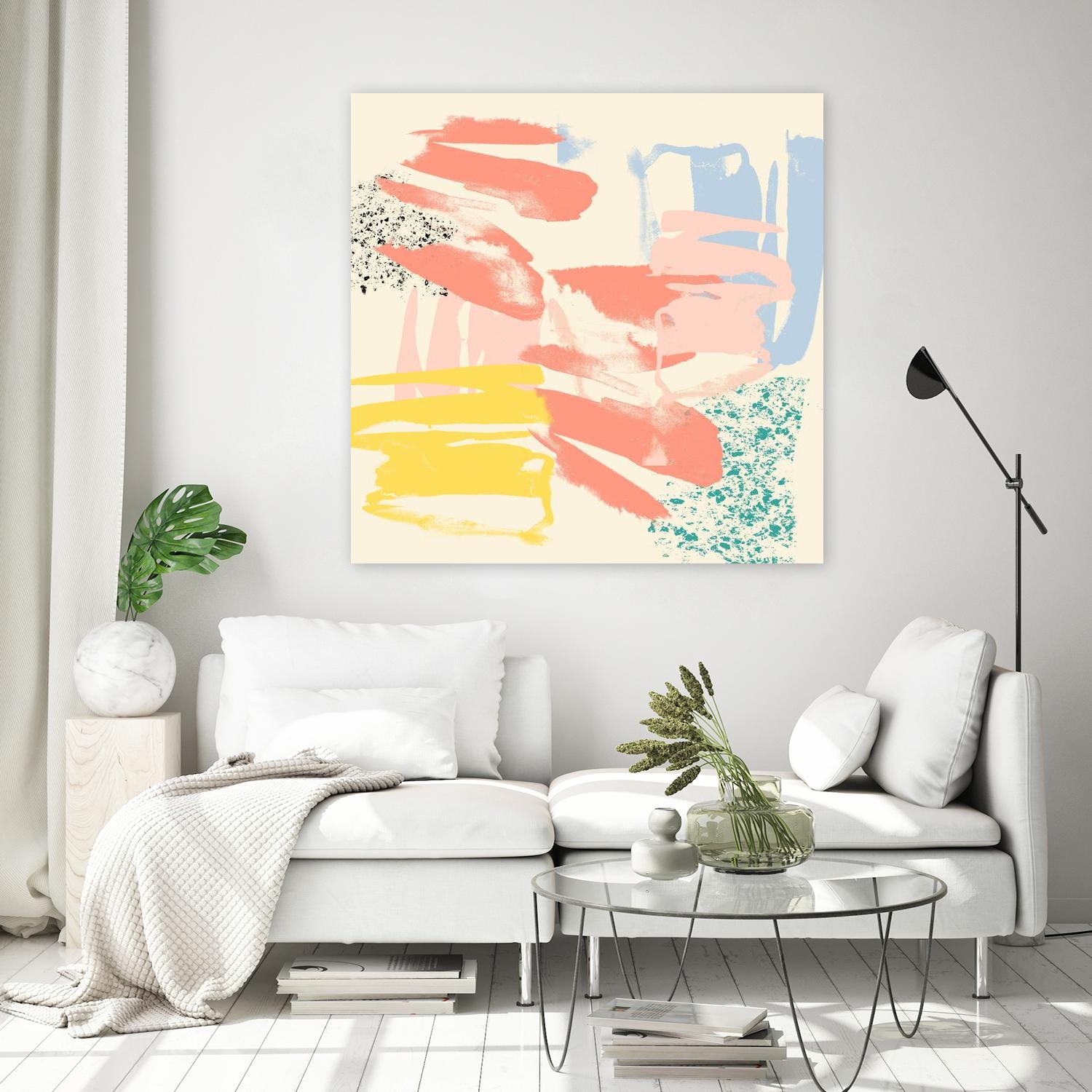Retro Op II by Jennifer Goldberger on GIANT ART - pink abstract