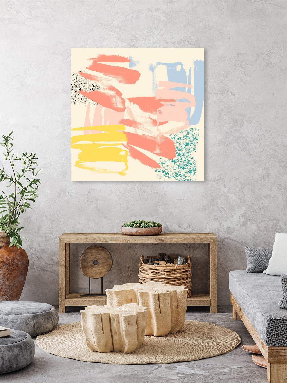 Retro Op II by Jennifer Goldberger on GIANT ART - pink abstract