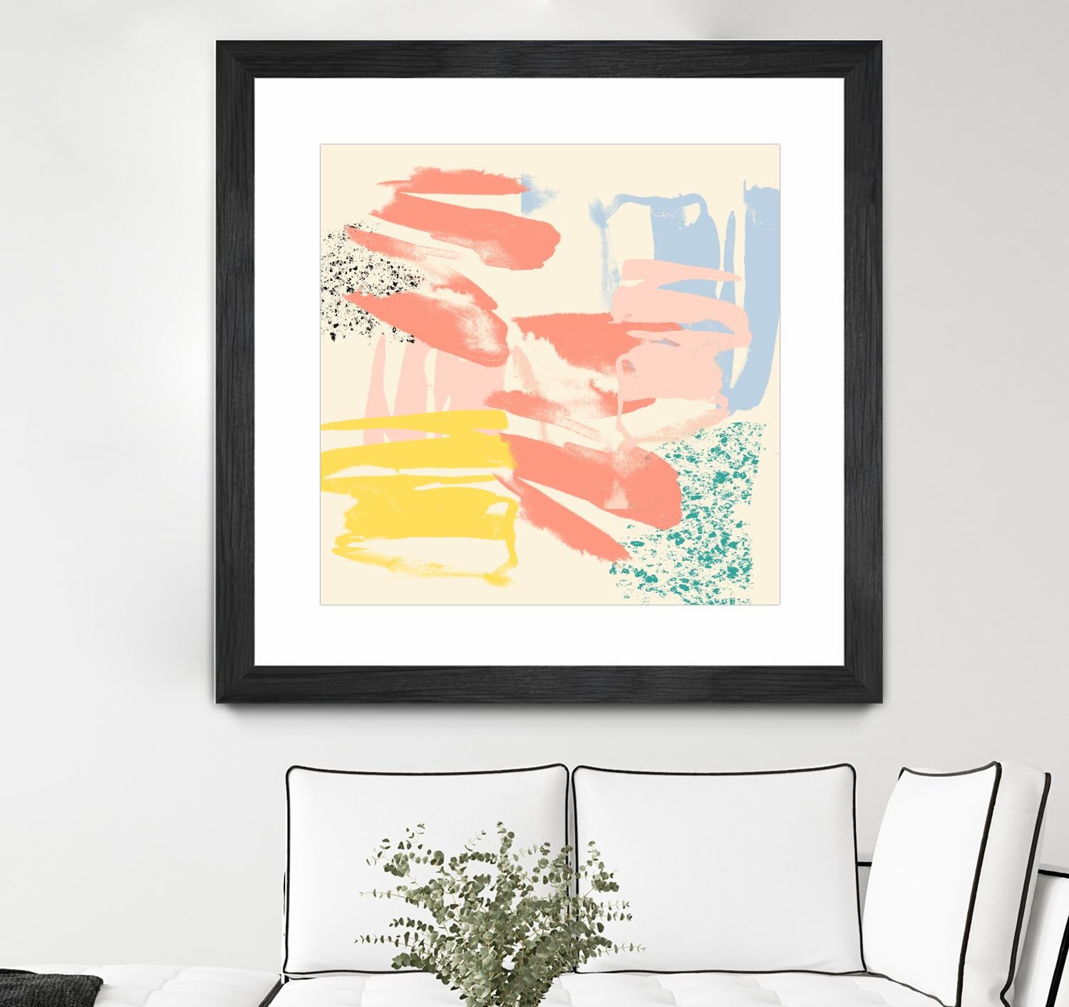 Retro Op II by Jennifer Goldberger on GIANT ART - pink abstract
