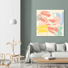 Retro Op II by Jennifer Goldberger on GIANT ART - pink abstract