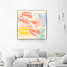 Retro Op II by Jennifer Goldberger on GIANT ART - pink abstract