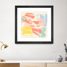 Retro Op II by Jennifer Goldberger on GIANT ART - pink abstract