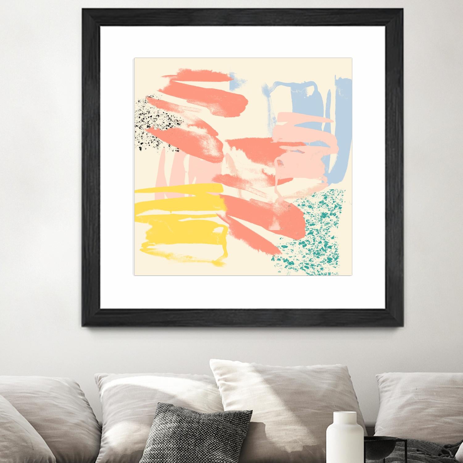 Retro Op II by Jennifer Goldberger on GIANT ART - pink abstract