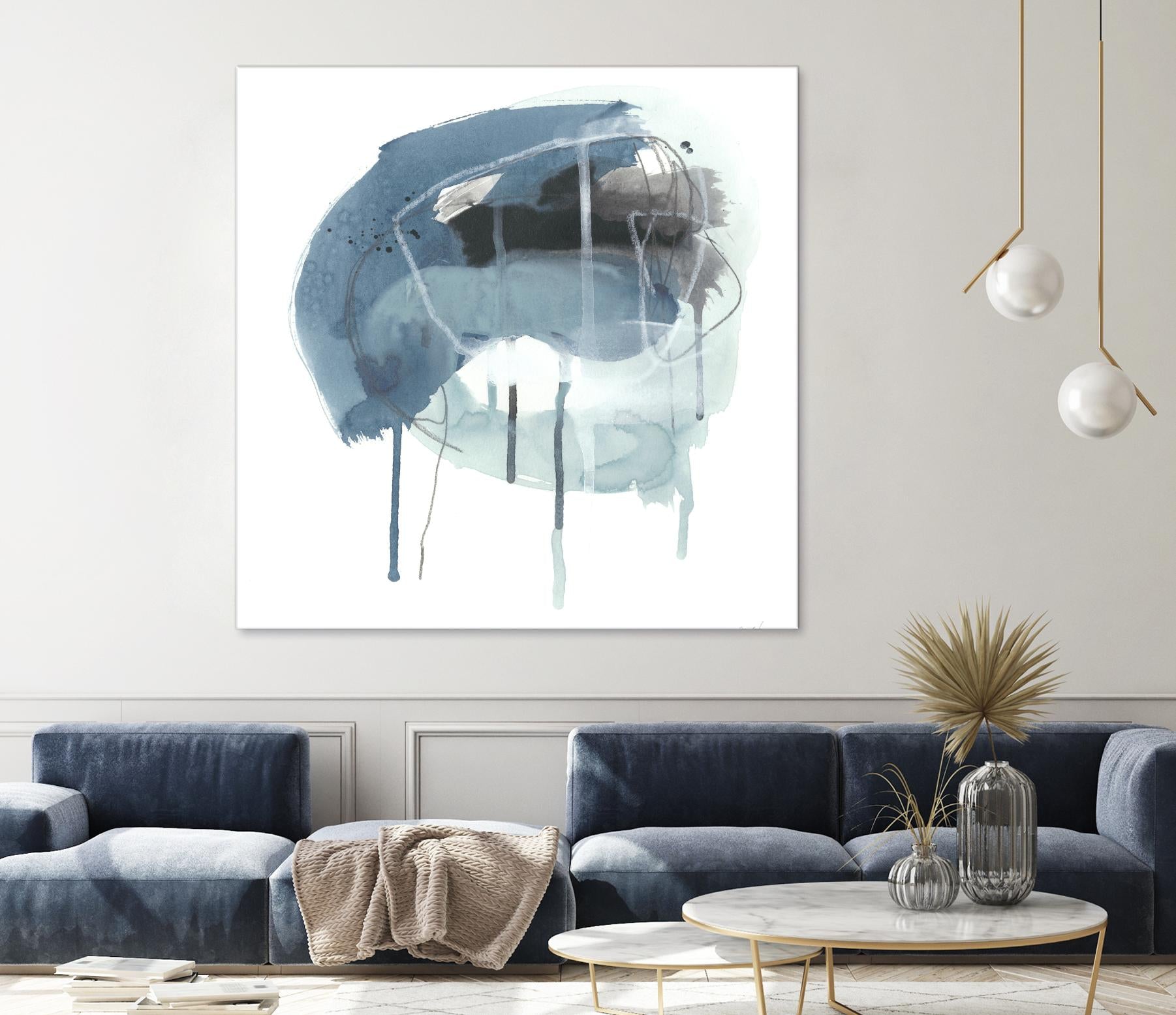 Incidental Indigo IV by June Erica Vess on GIANT ART - blue abstract