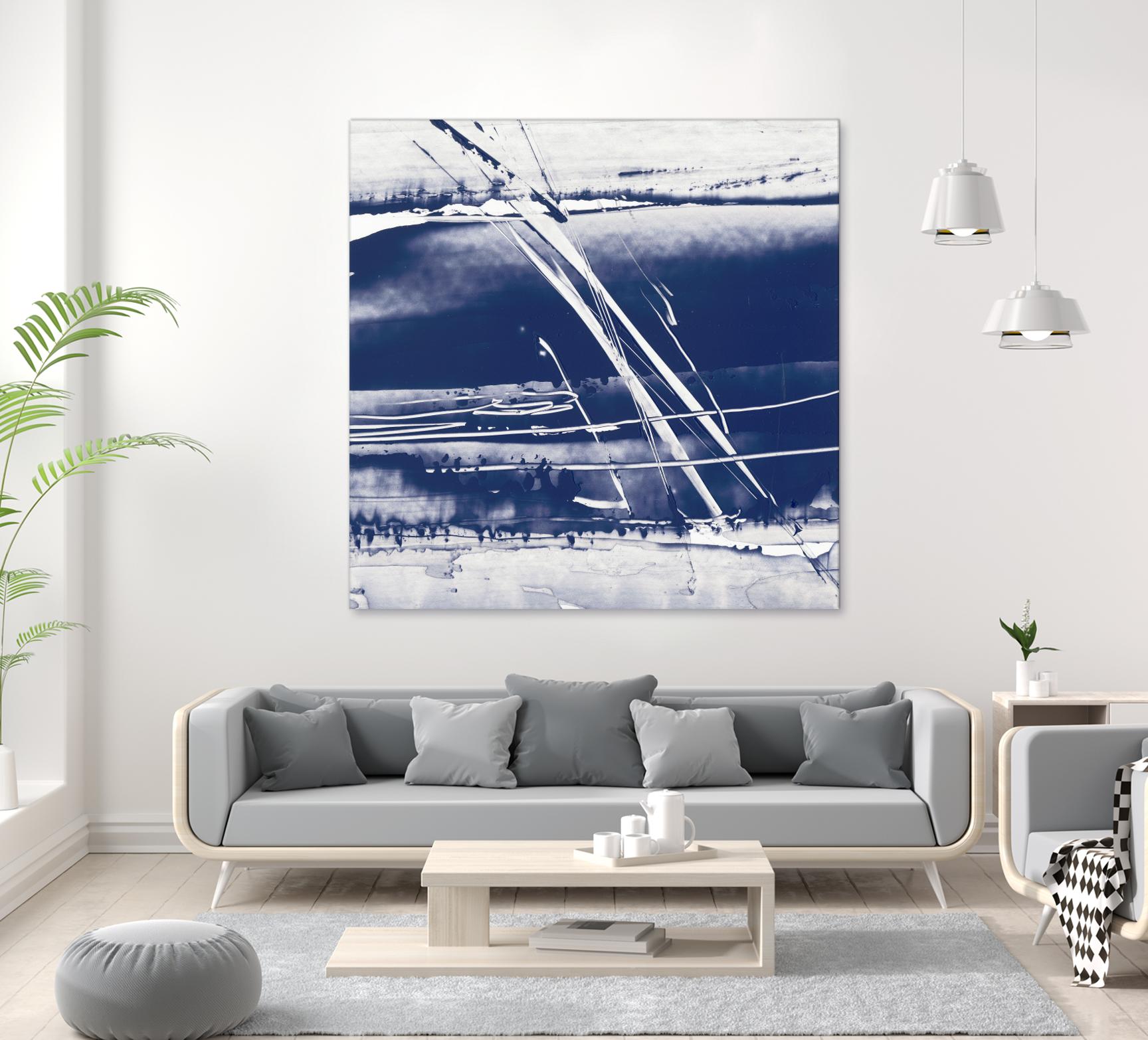 Alternating Current II by Ethan Harper on GIANT ART - blue abstract