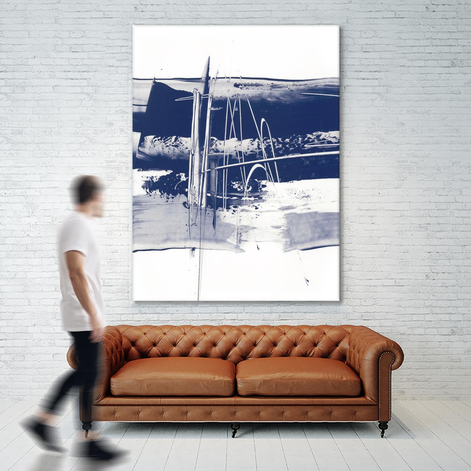 Alternating Current III by Ethan Harper on GIANT ART - blue abstract