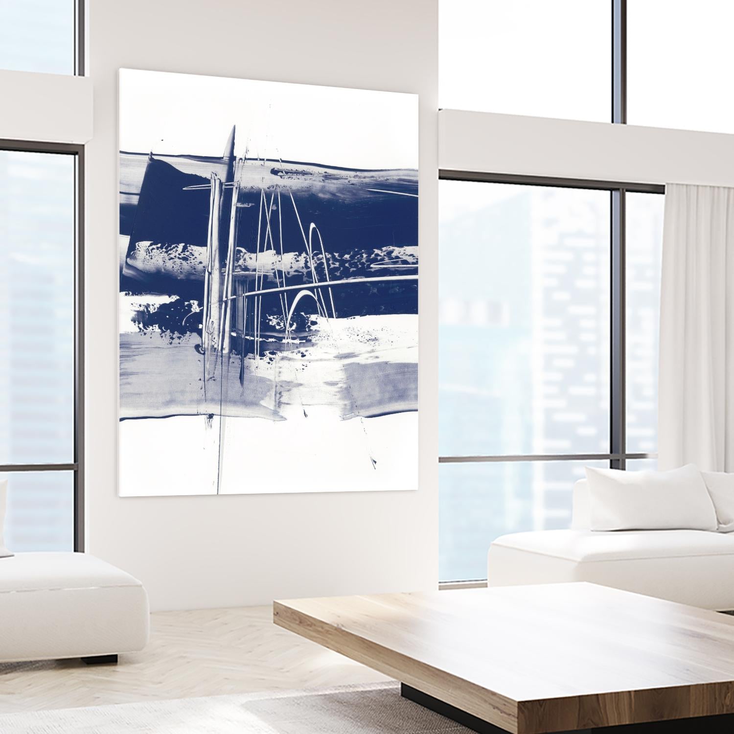 Alternating Current III by Ethan Harper on GIANT ART - blue abstract