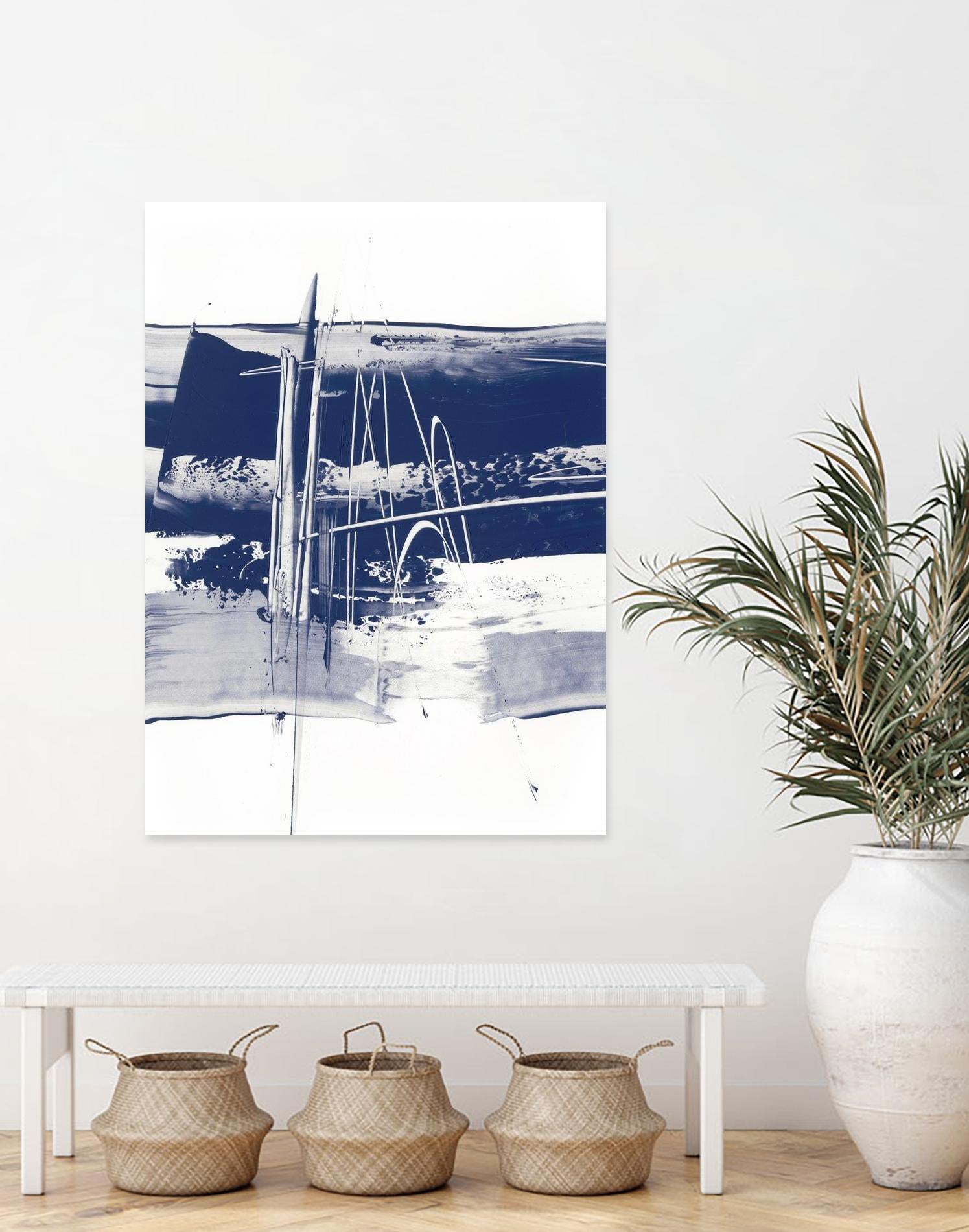 Alternating Current III by Ethan Harper on GIANT ART - blue abstract