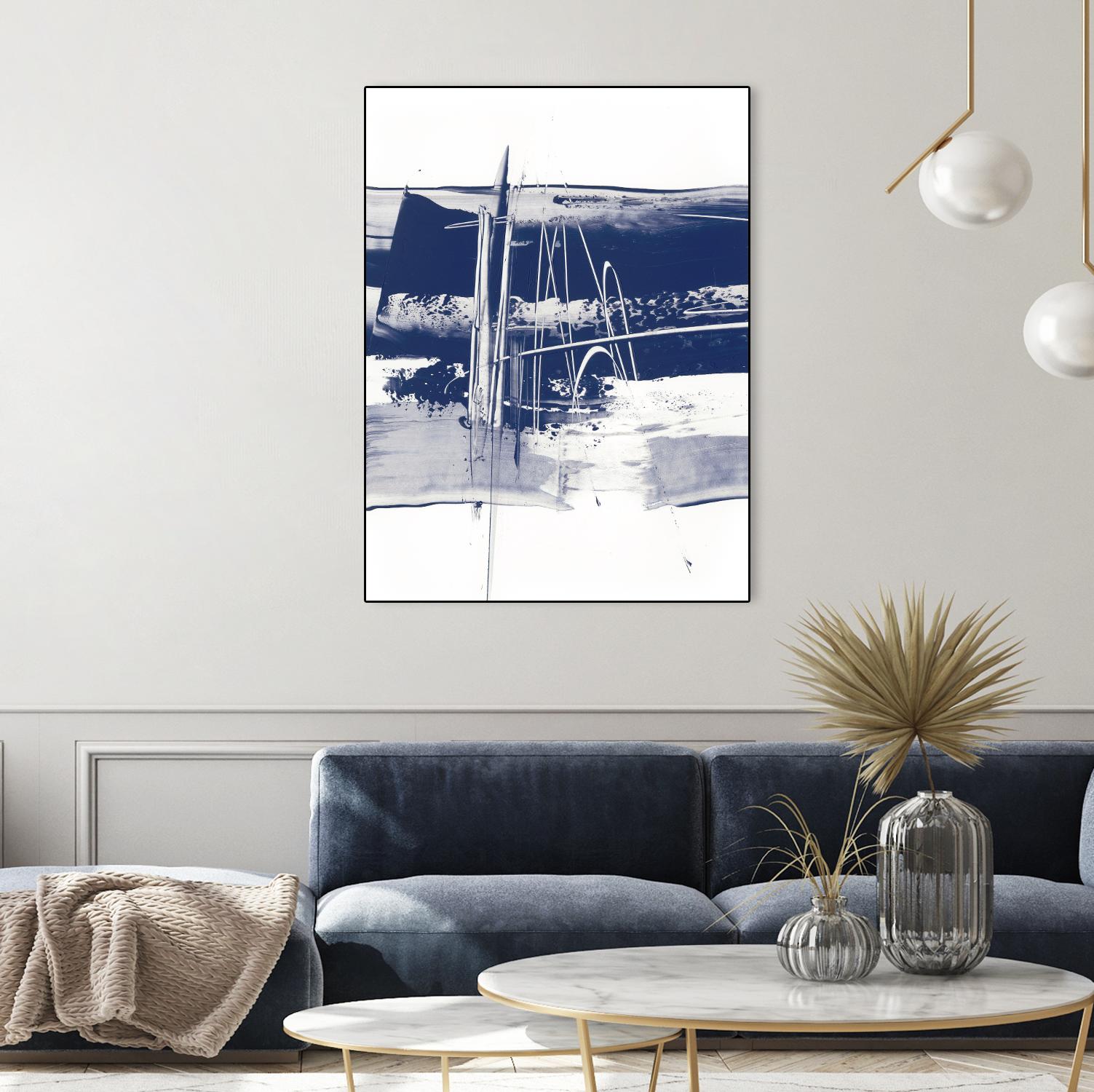 Alternating Current III by Ethan Harper on GIANT ART - blue abstract