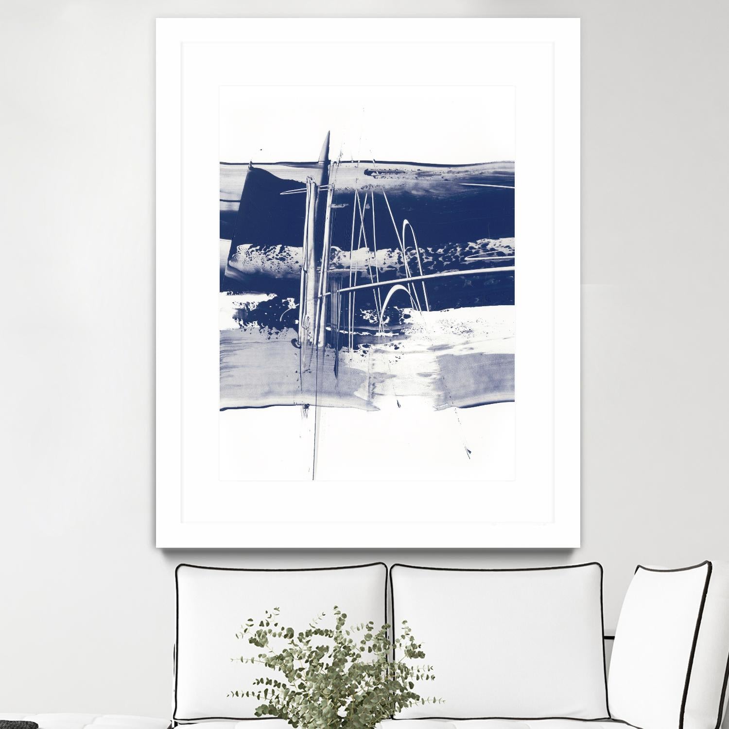 Alternating Current III by Ethan Harper on GIANT ART - blue abstract