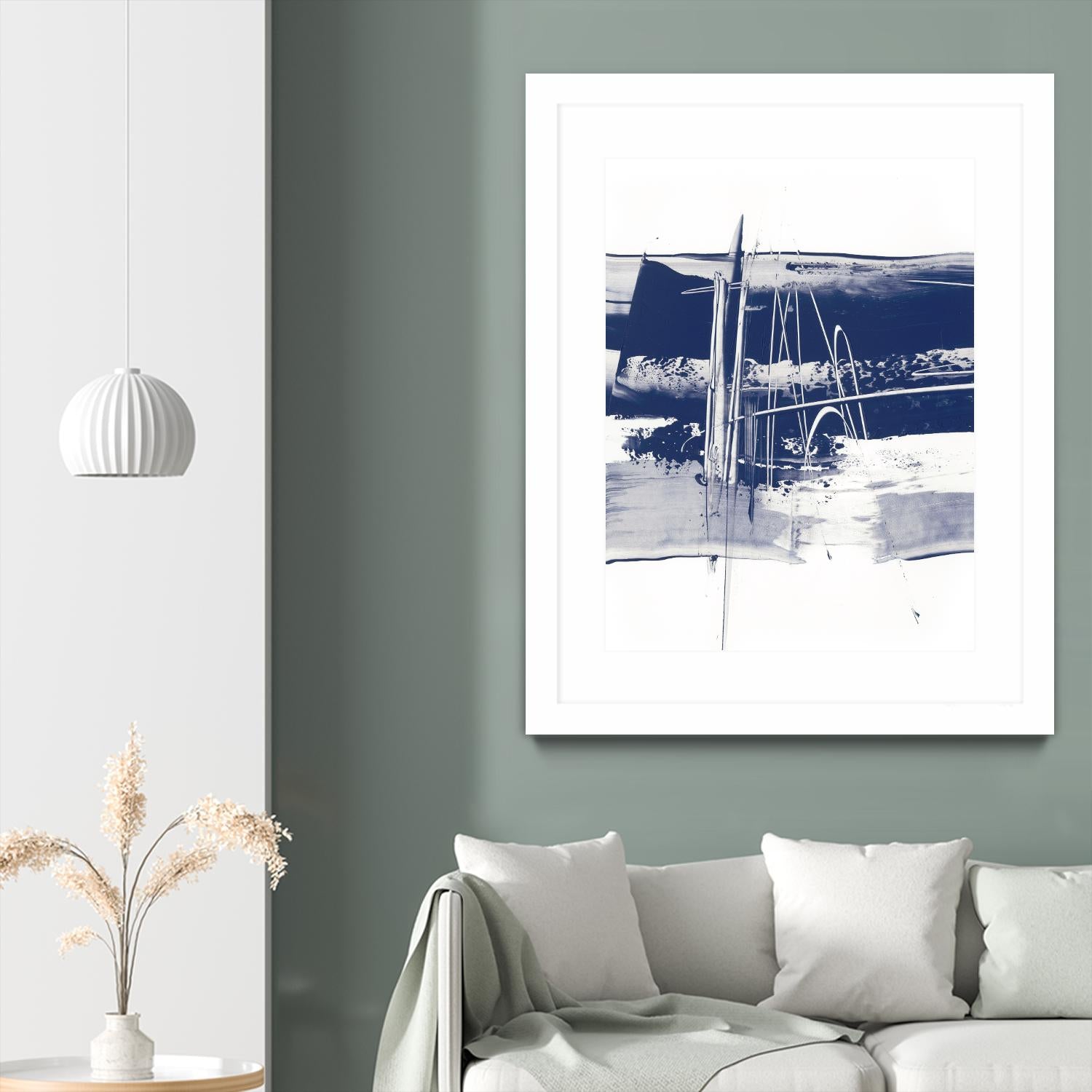 Alternating Current III by Ethan Harper on GIANT ART - blue abstract