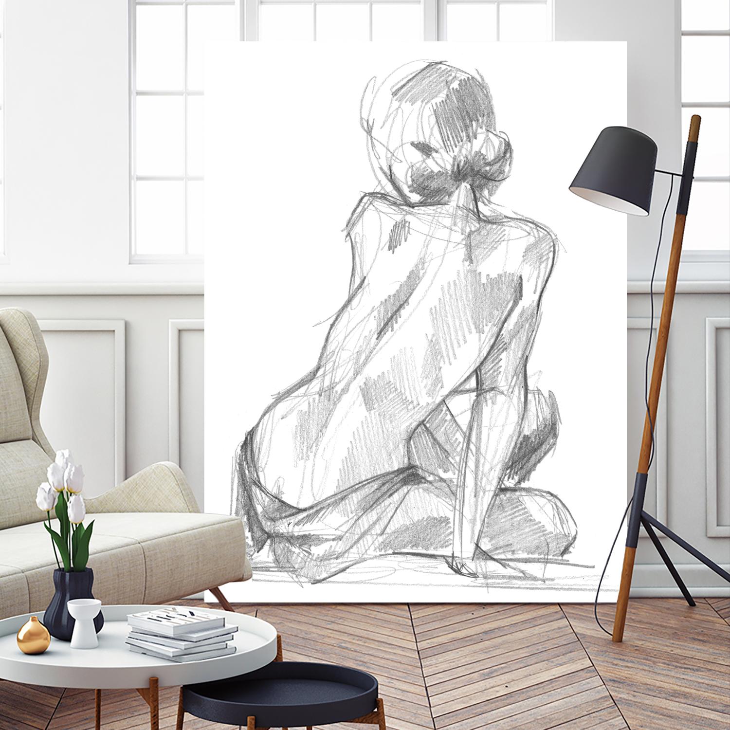 Sitting Pose II by Jennifer Paxton Parker on GIANT ART - linear linear