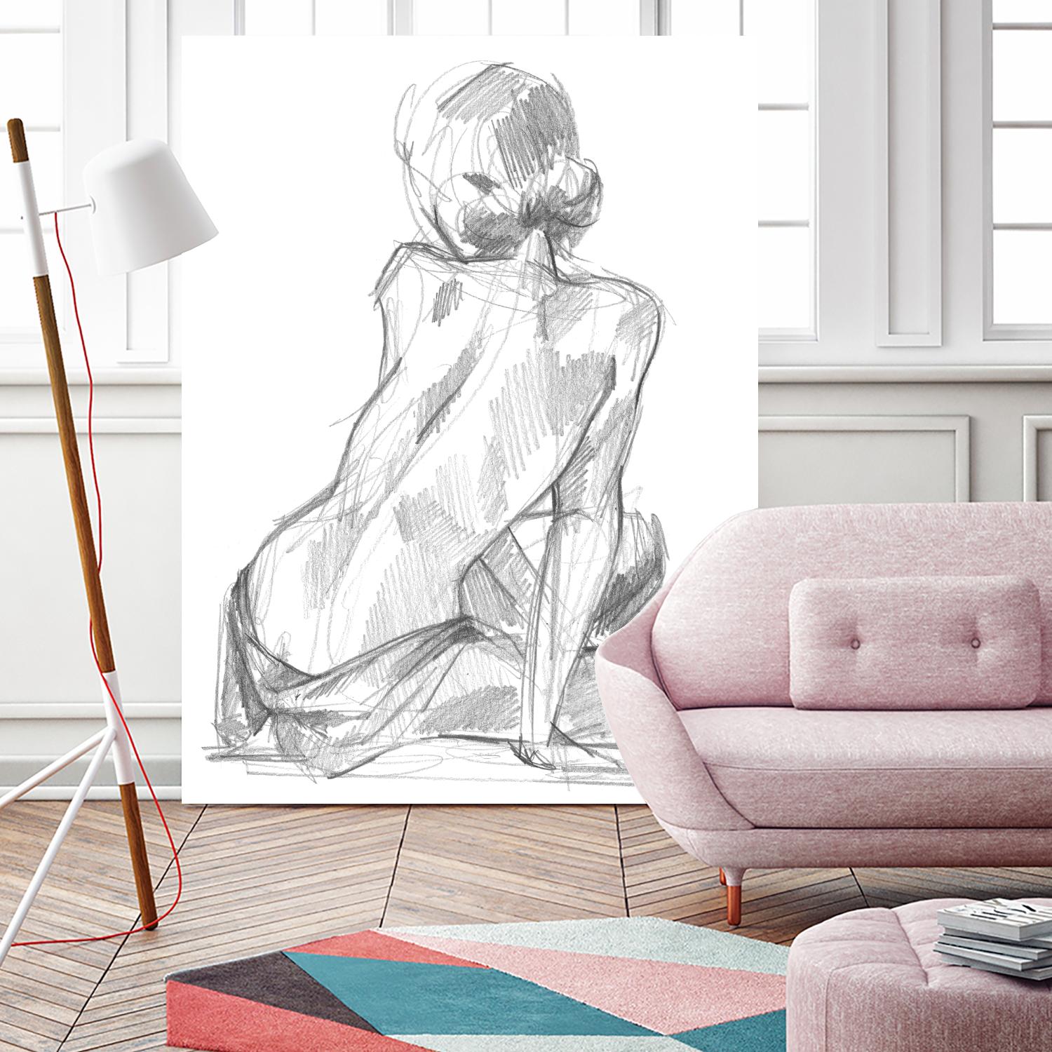 Sitting Pose II by Jennifer Paxton Parker on GIANT ART - linear linear