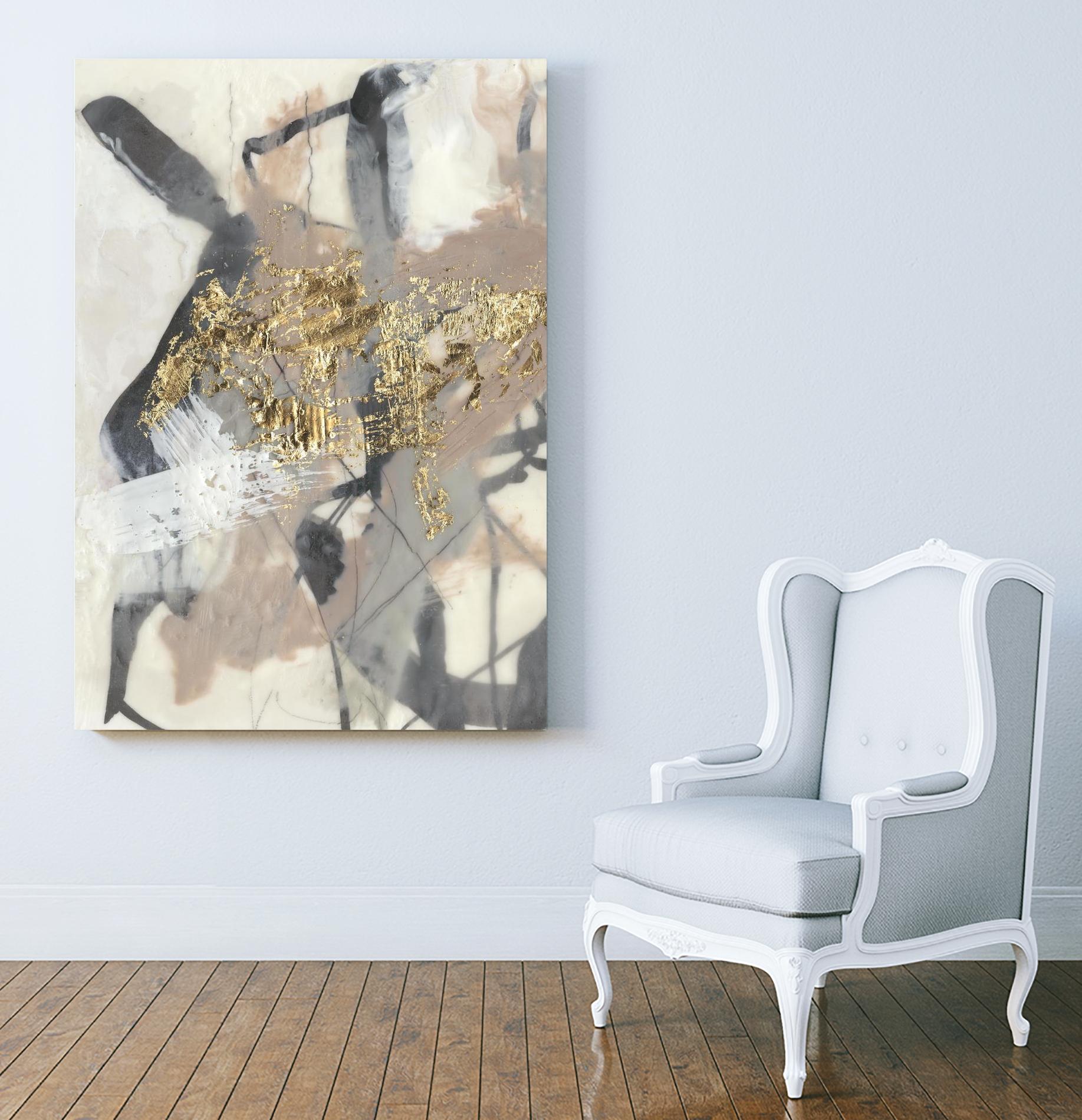 Golden Blush I by Jennifer Goldberger on GIANT ART - abstract
