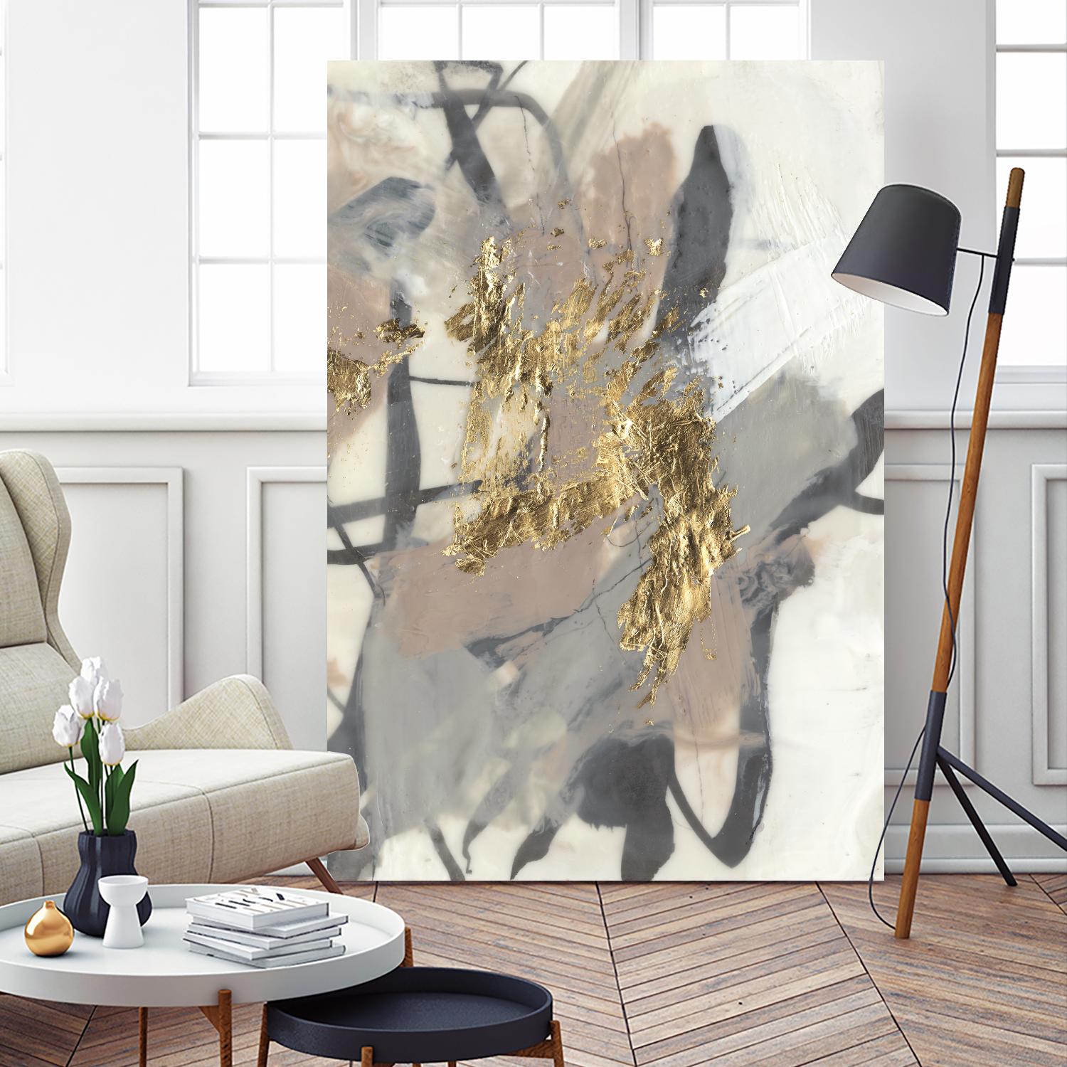 Golden Blush II by Jennifer Goldberger on GIANT ART - abstract