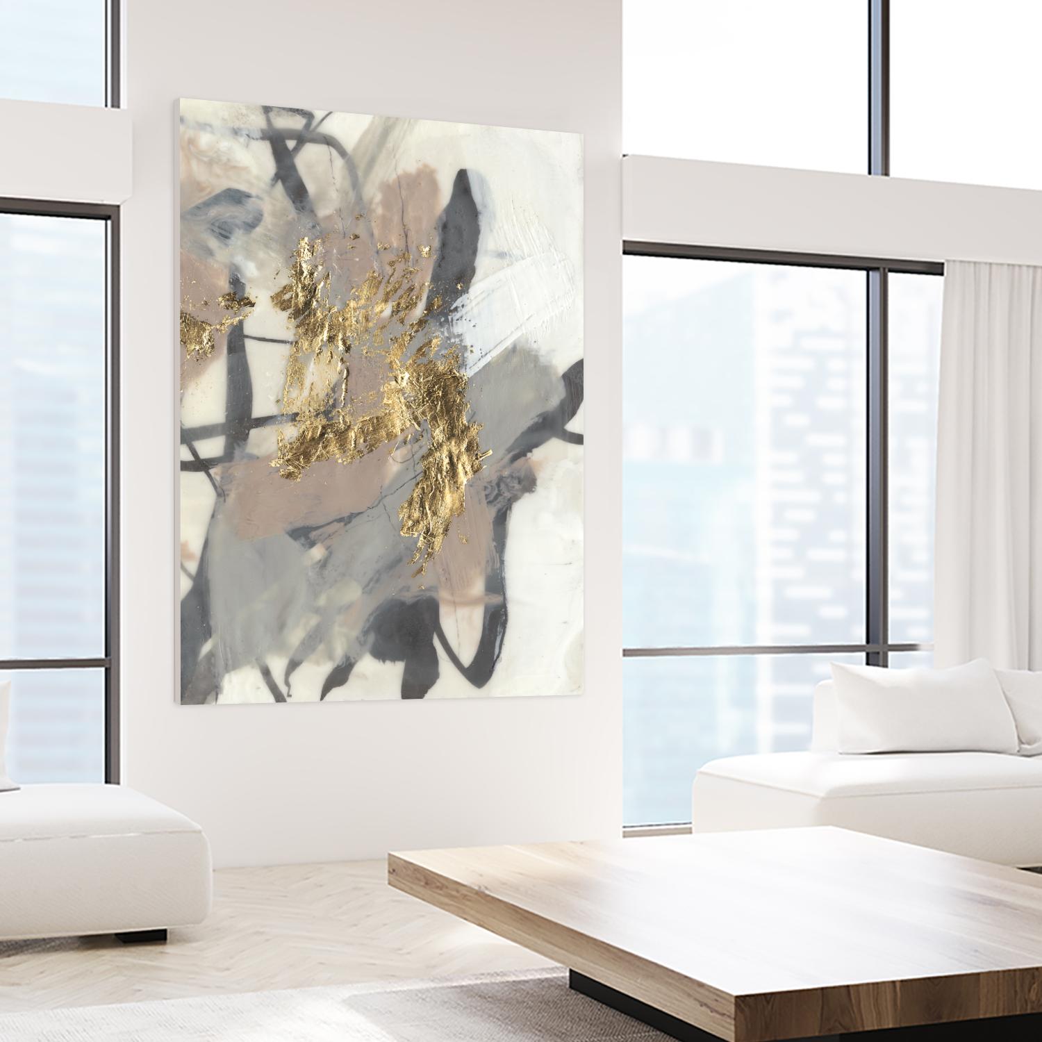 Golden Blush II by Jennifer Goldberger on GIANT ART - abstract