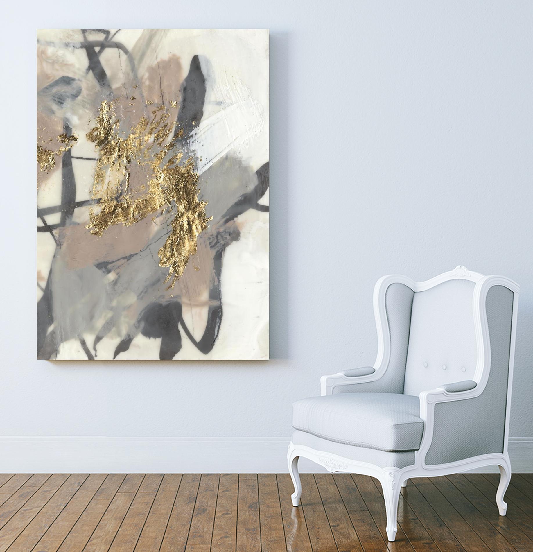 Golden Blush II by Jennifer Goldberger on GIANT ART - abstract