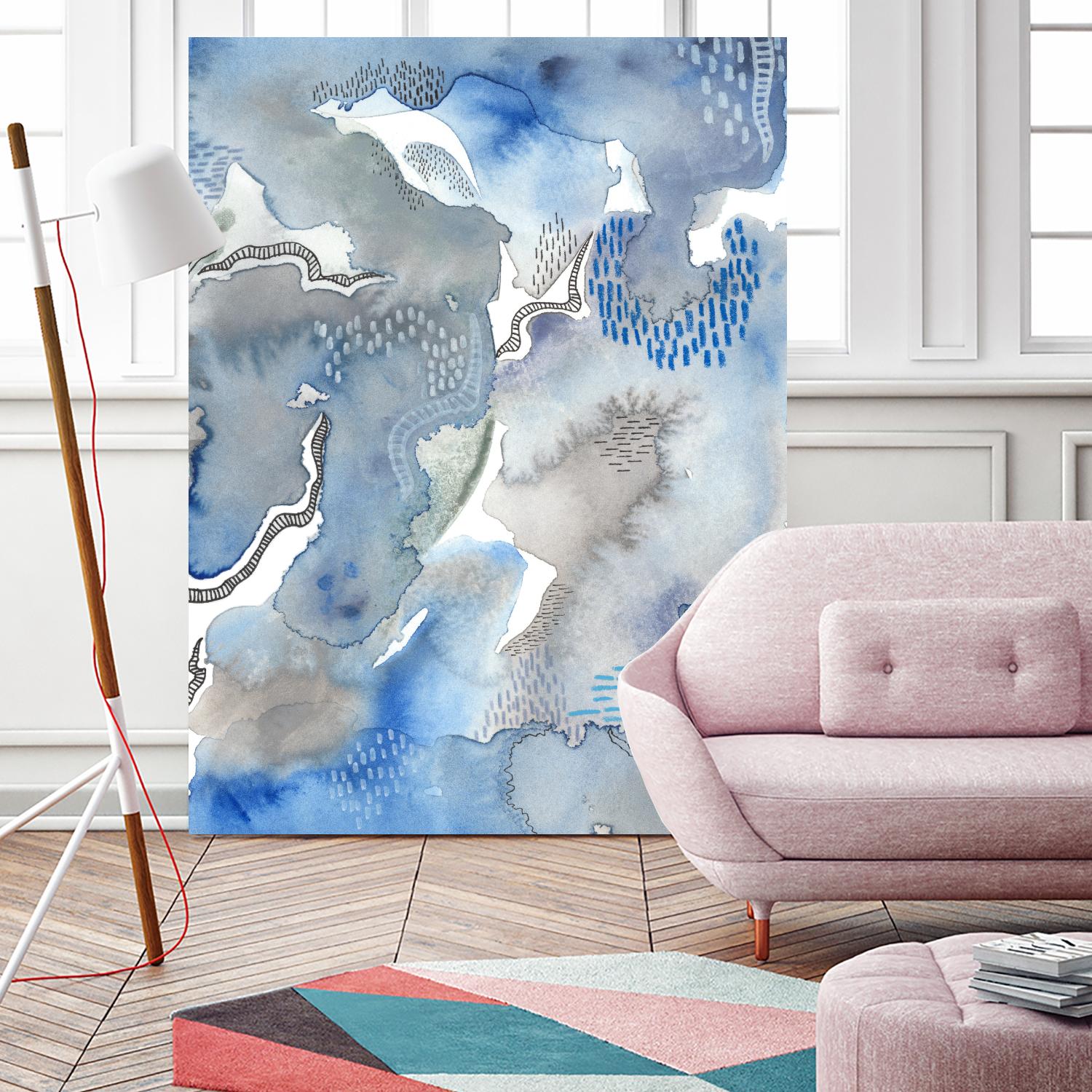 Subtle Blues II by Regina Moore on GIANT ART - blue abstract