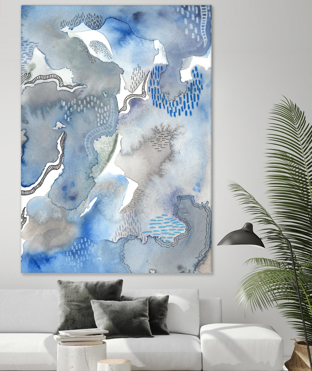 Subtle Blues II by Regina Moore on GIANT ART - blue abstract