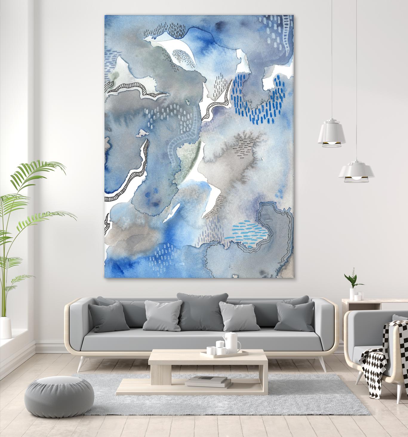 Subtle Blues II by Regina Moore on GIANT ART - blue abstract