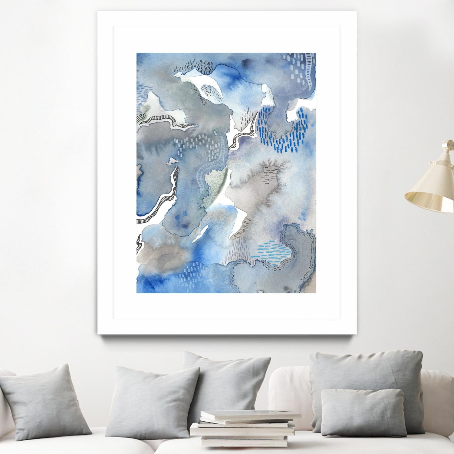 Subtle Blues II by Regina Moore on GIANT ART - blue abstract