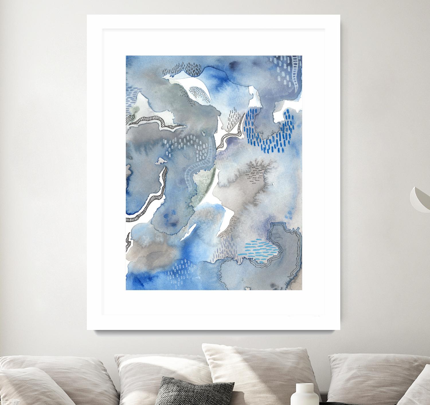 Subtle Blues II by Regina Moore on GIANT ART - blue abstract