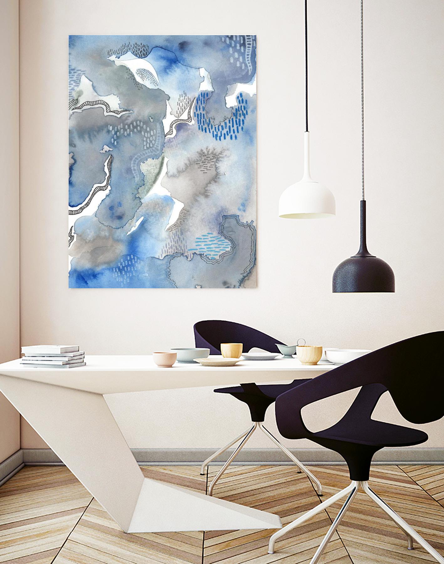 Subtle Blues II by Regina Moore on GIANT ART - blue abstract