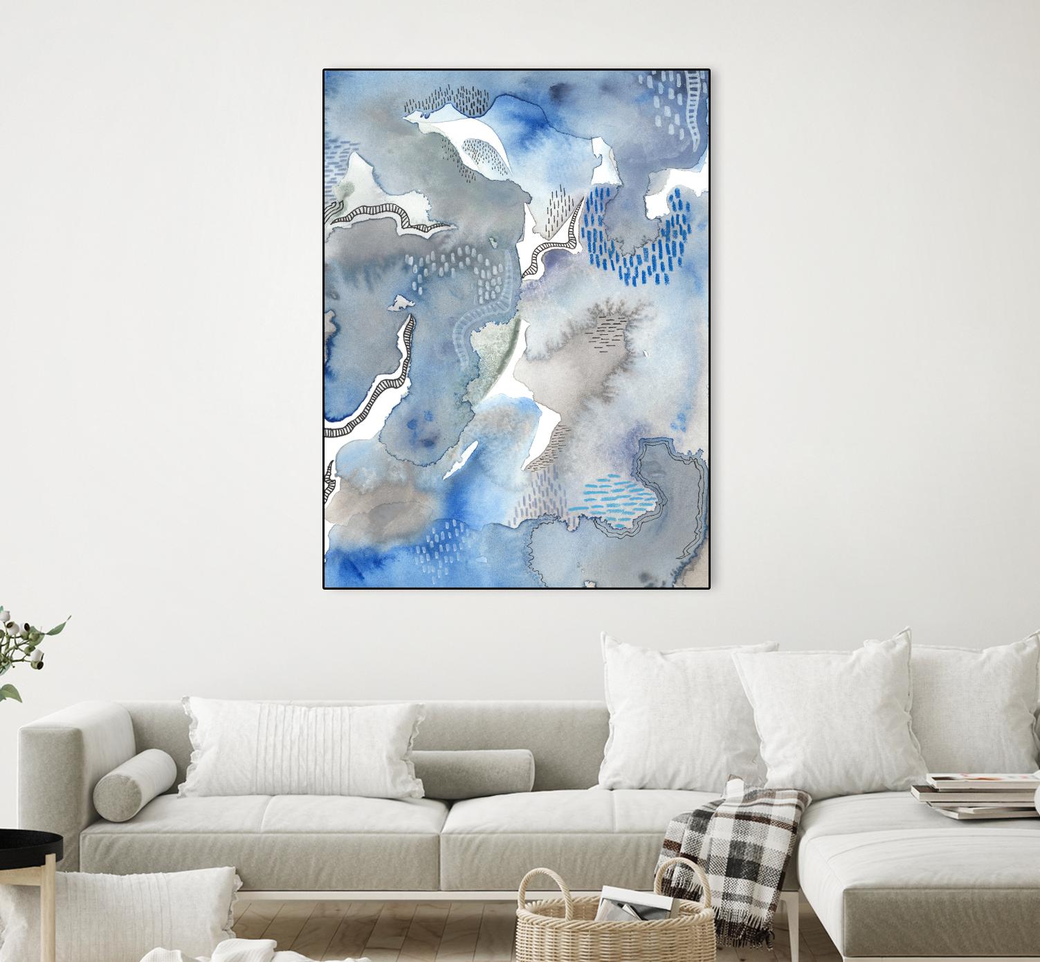 Subtle Blues II by Regina Moore on GIANT ART - blue abstract