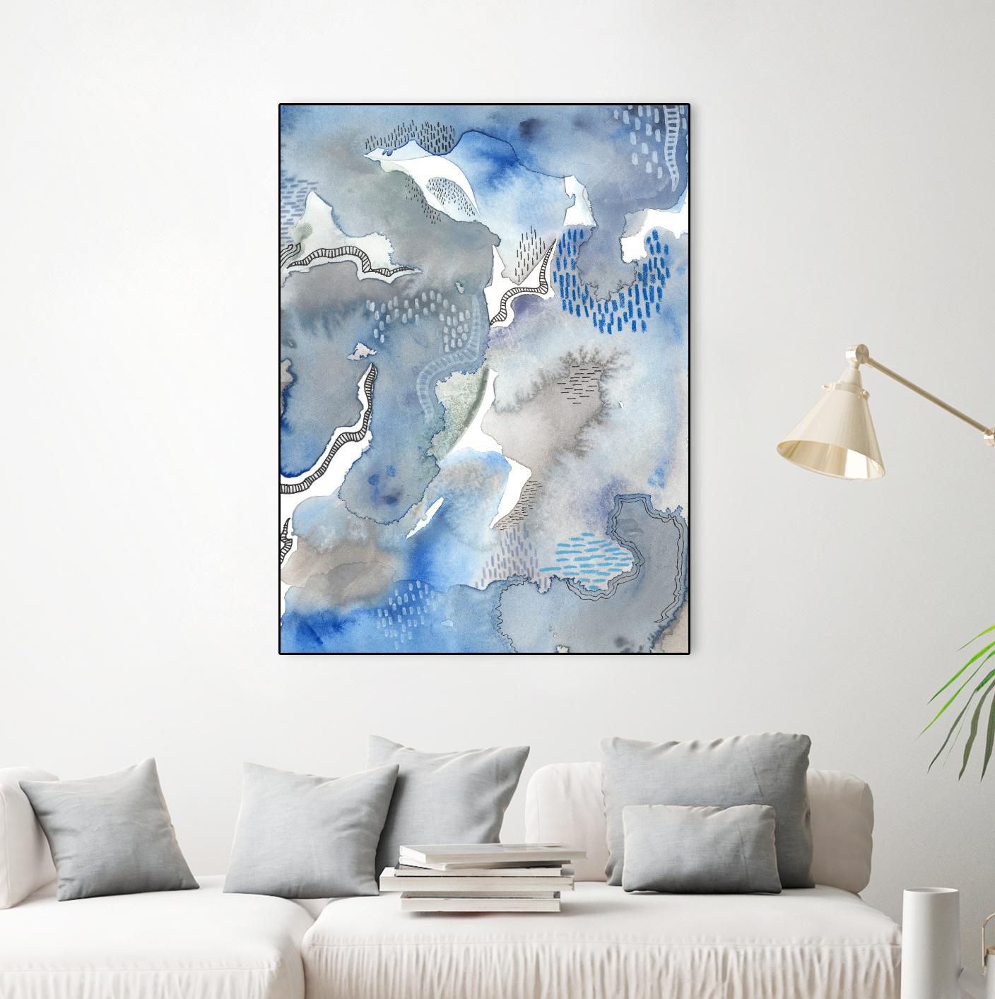 Subtle Blues II by Regina Moore on GIANT ART - blue abstract