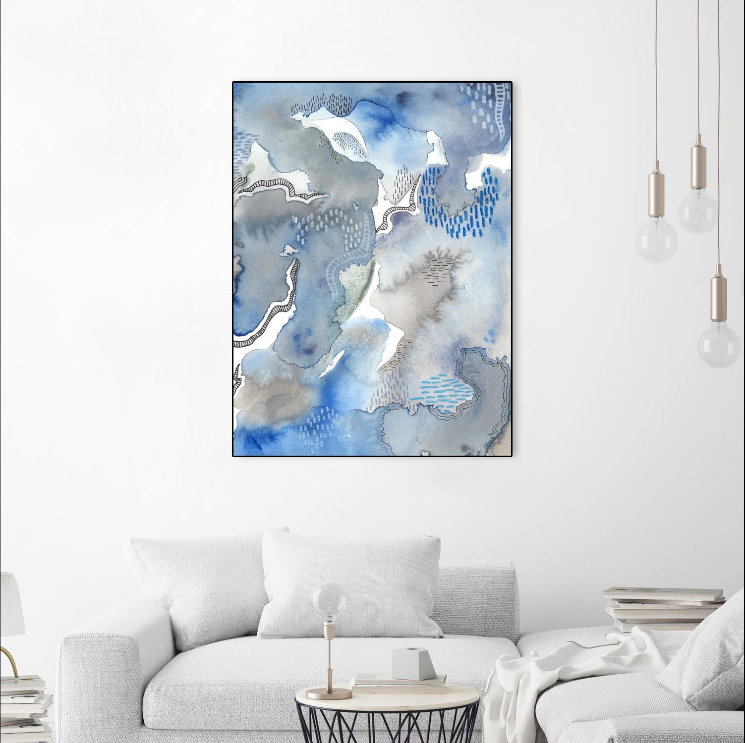 Subtle Blues II by Regina Moore on GIANT ART - blue abstract