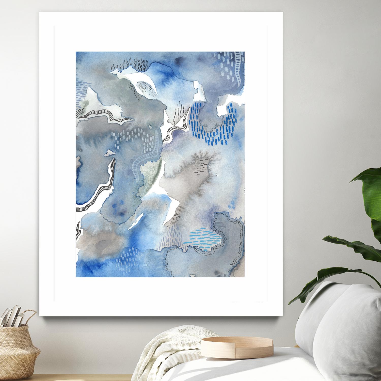 Subtle Blues II by Regina Moore on GIANT ART - blue abstract