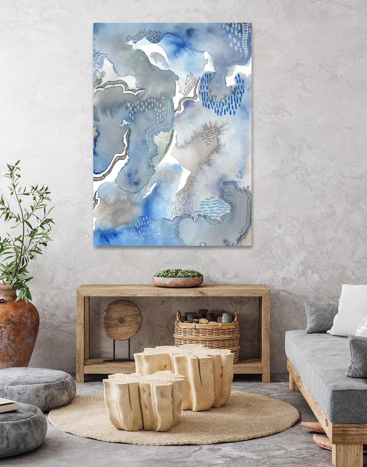 Subtle Blues II by Regina Moore on GIANT ART - blue abstract