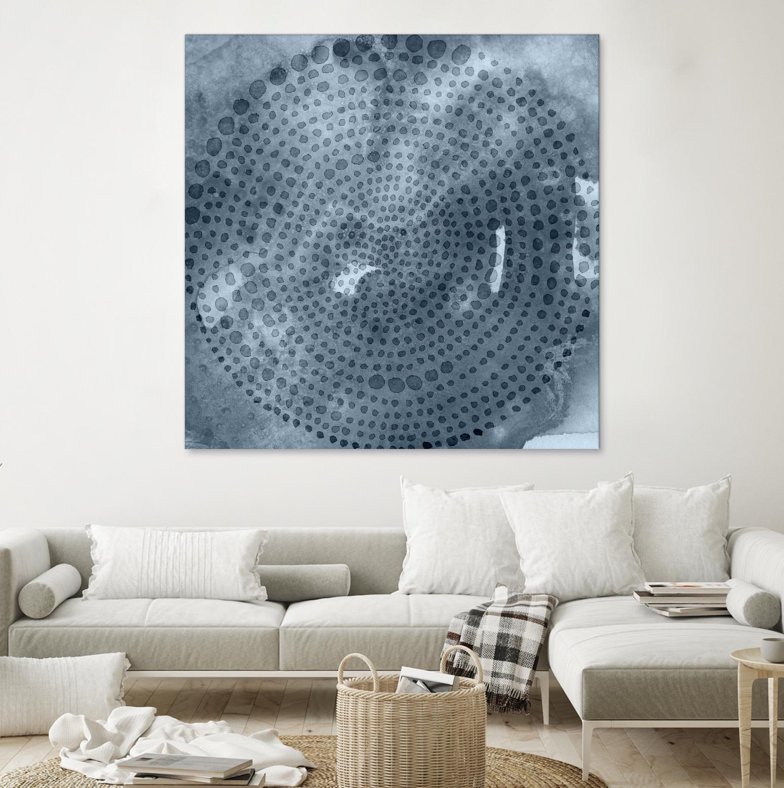 Indigo Wheel II by Chariklia Zarris on GIANT ART - blue abstract