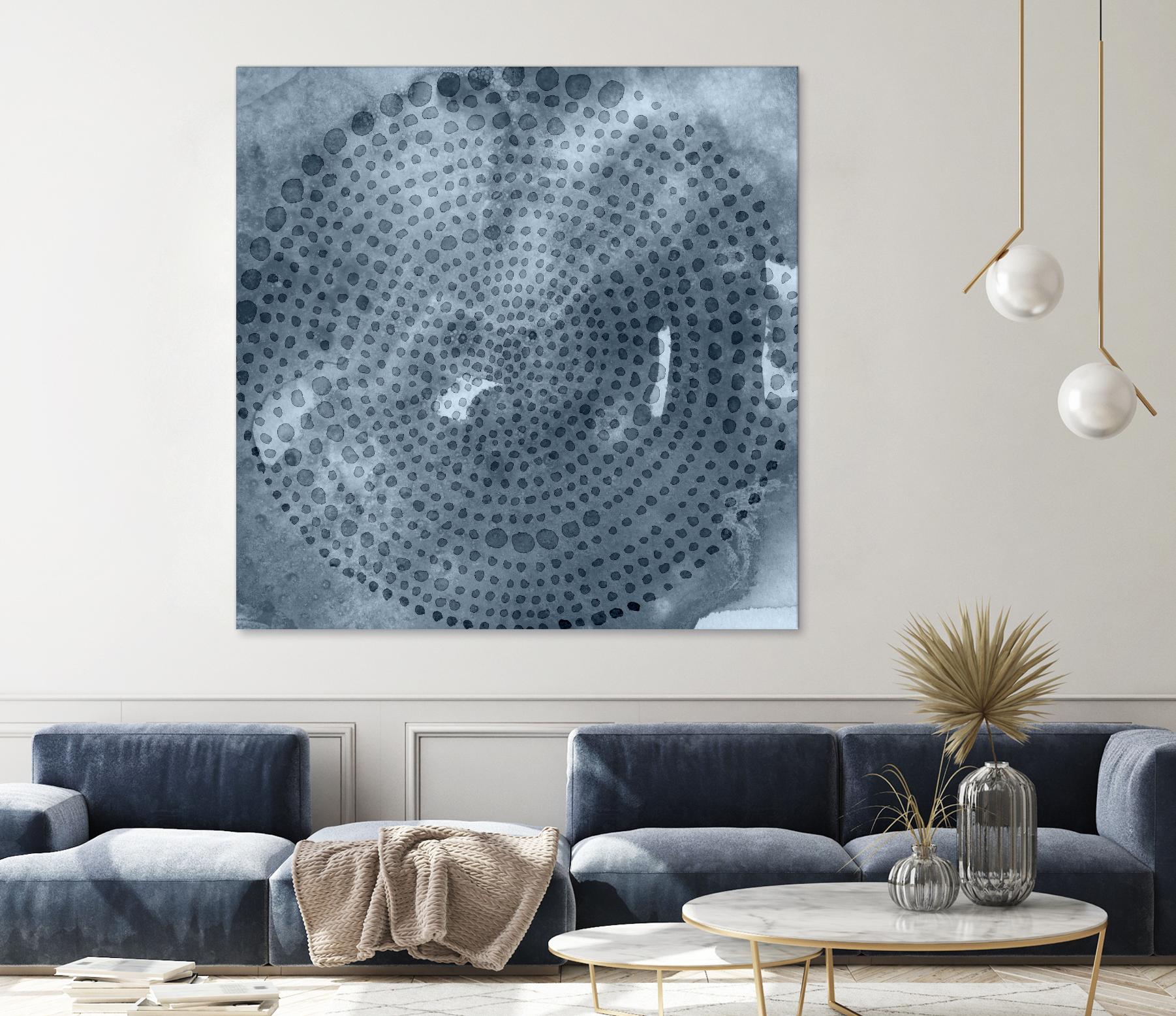 Indigo Wheel II by Chariklia Zarris on GIANT ART - blue abstract