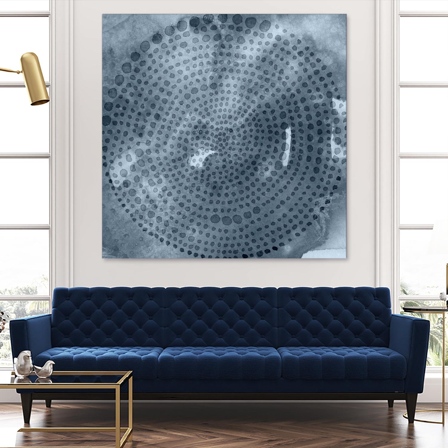 Indigo Wheel II by Chariklia Zarris on GIANT ART - blue abstract