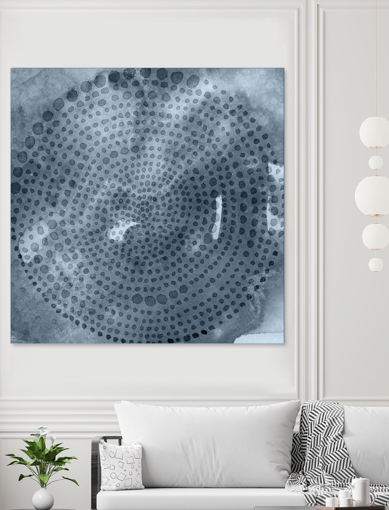 Indigo Wheel II by Chariklia Zarris on GIANT ART - blue abstract