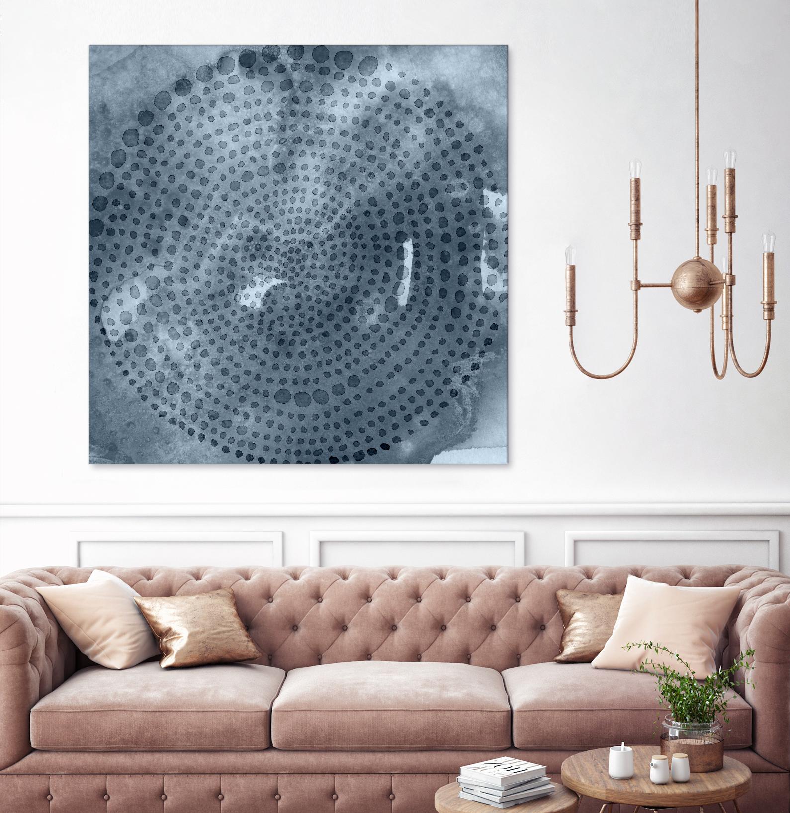 Indigo Wheel II by Chariklia Zarris on GIANT ART - blue abstract