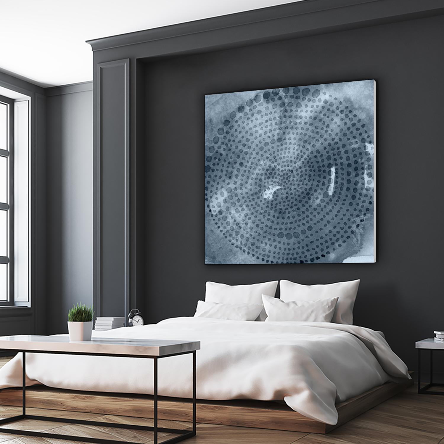 Indigo Wheel II by Chariklia Zarris on GIANT ART - blue abstract