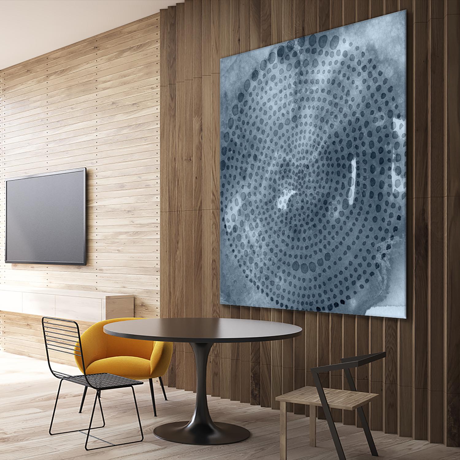 Indigo Wheel II by Chariklia Zarris on GIANT ART - blue abstract