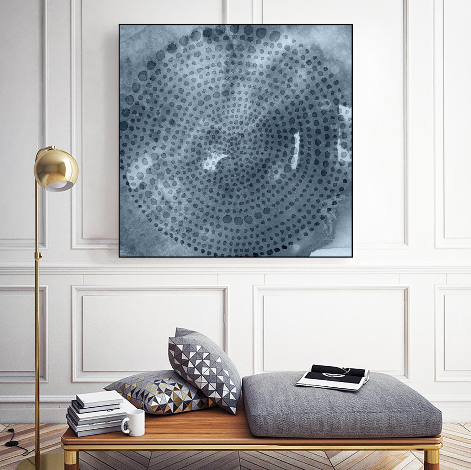 Indigo Wheel II by Chariklia Zarris on GIANT ART - blue abstract