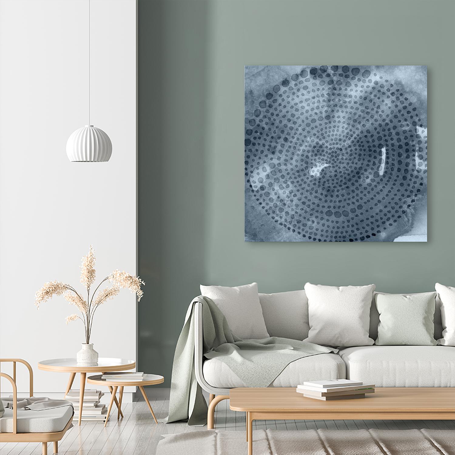 Indigo Wheel II by Chariklia Zarris on GIANT ART - blue abstract