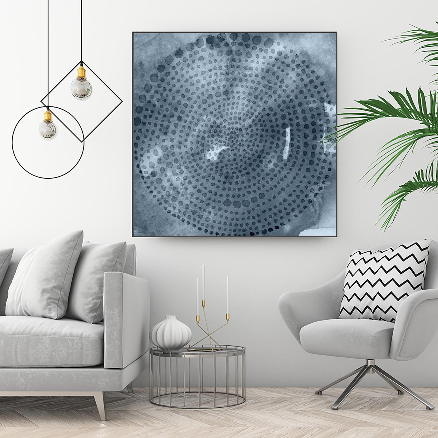 Indigo Wheel II by Chariklia Zarris on GIANT ART - blue abstract