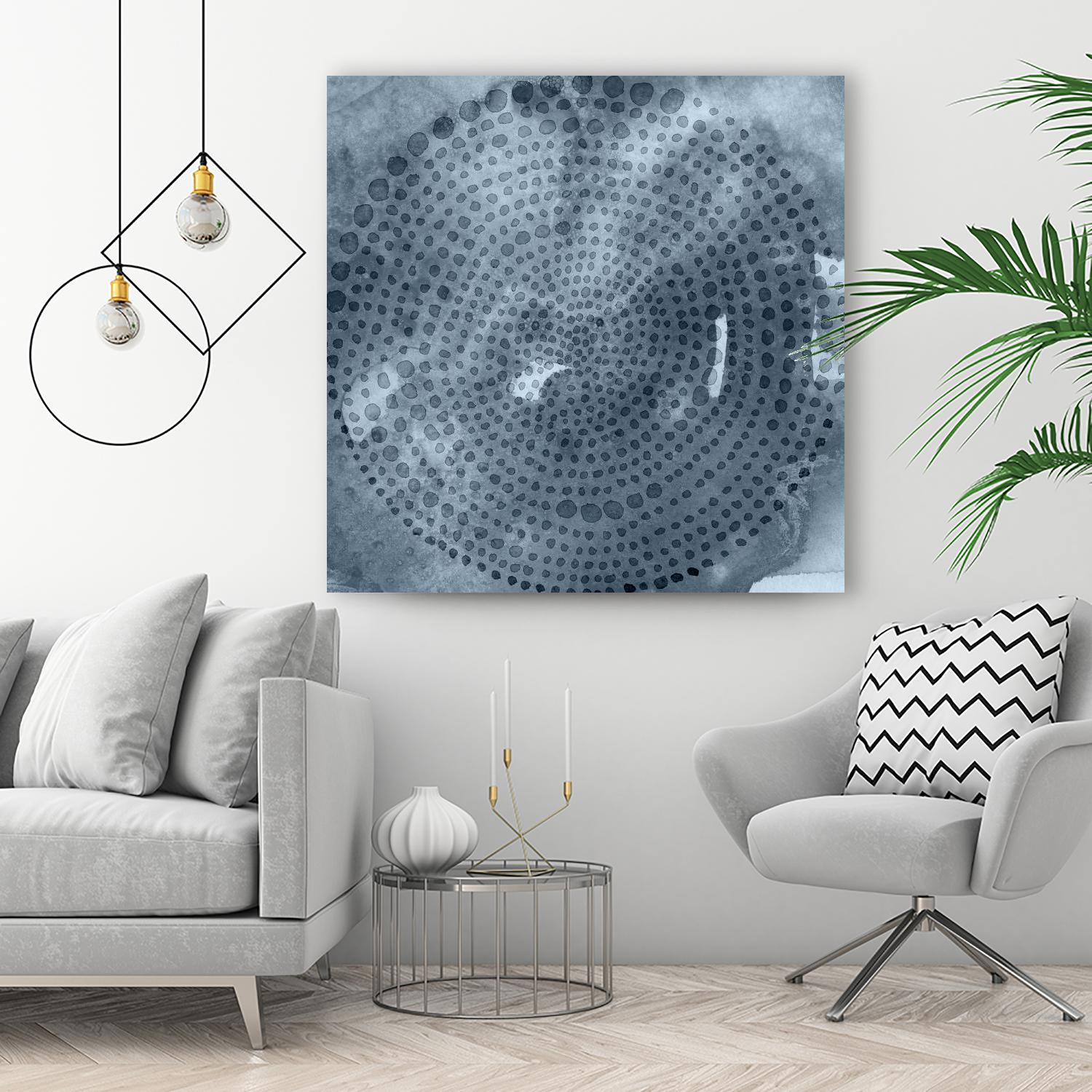Indigo Wheel II by Chariklia Zarris on GIANT ART - blue abstract